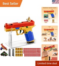DIY Building Block Foam Blaster Set - Educational STEM Toy Gun with 100 Foam ...