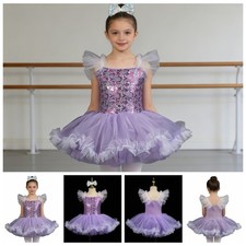 Girls Ballet Competitions Tutu Dress Playwear Ballerina Themed Party Outfits