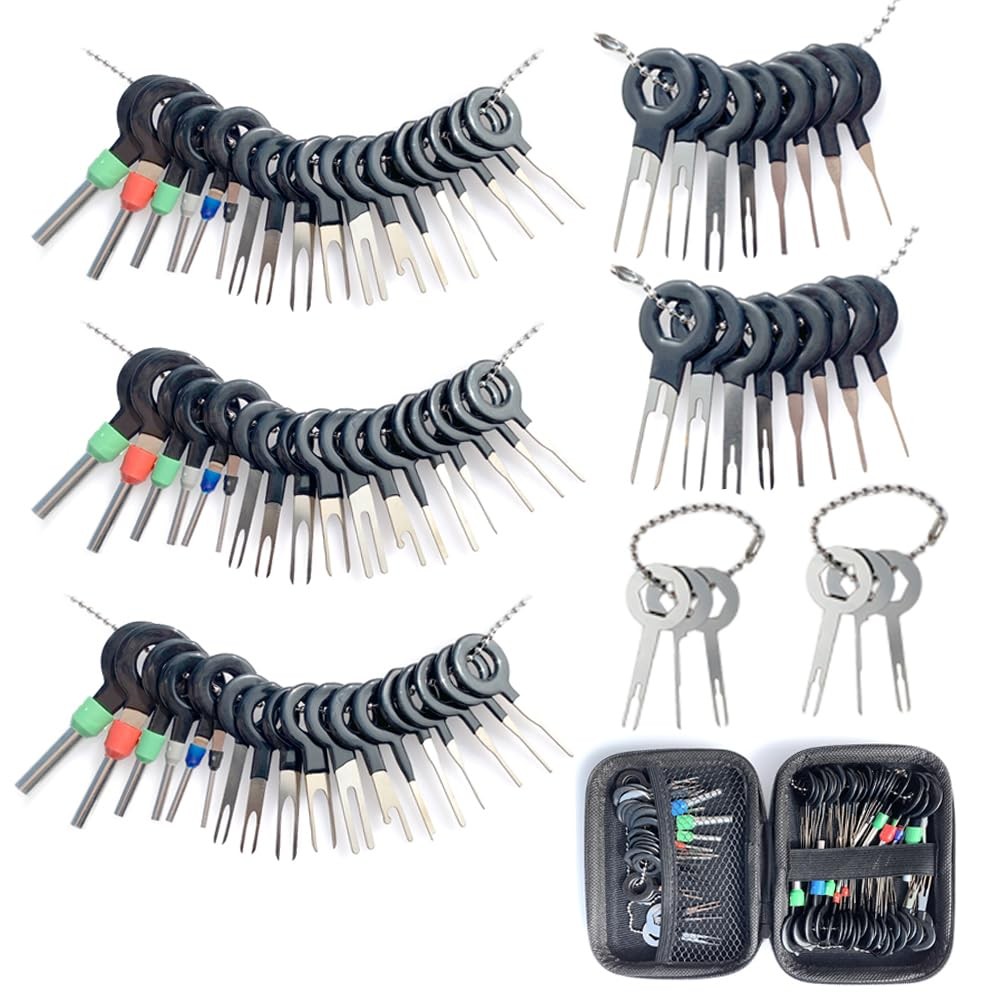 76Pcs Car Terminal Removal Tool Kit Universal Stainless Steel Pin Extractor Tool