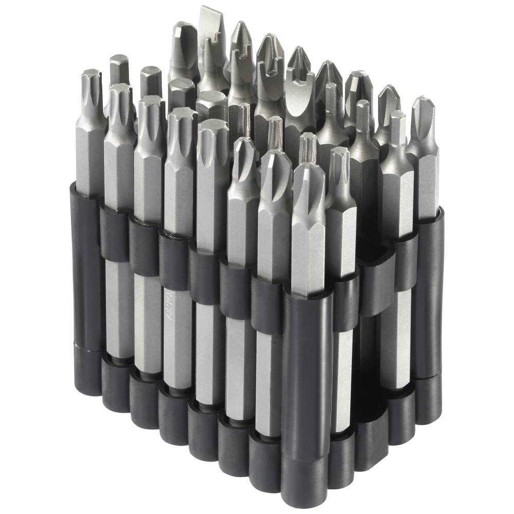 Jeu d'embouts 32 pièces TOOLCRAFT TO-7865856 en acier robuste pour visseuse