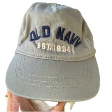 OLD NAVY est 1994 Navy White on Gray Infant Small Hat Cap Bungee Back