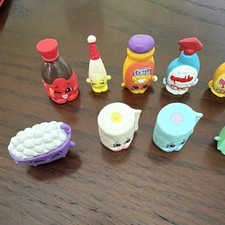 Shopkins Pretend Play Grocery Miniatures Lot Multicolored Plastic