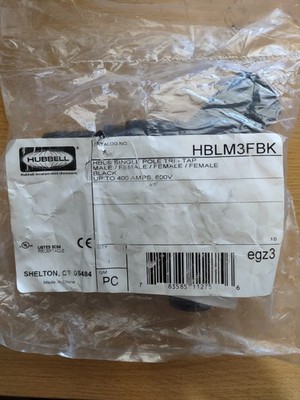 Hubbell Wiring Systems HBLM3FBK Single Pole Tri-Tap Connector 