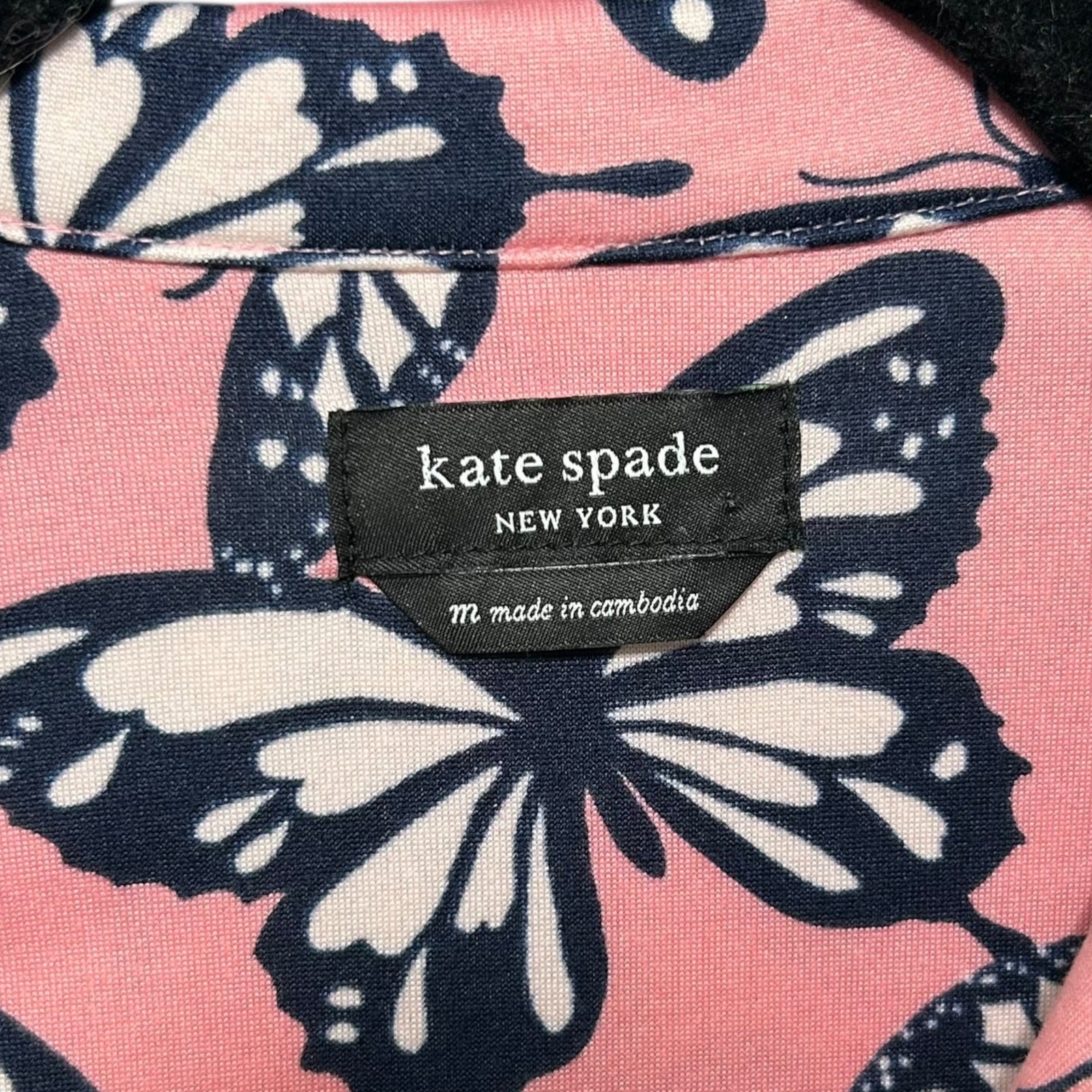 Kate Spade Butterfly Print 2 Pc Pajama Set NWT Women's Sz S/M Pink Colorful Chic thumbnail 6