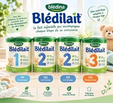 Laboratoire BLÉDINA - BLÉDILAIT  1/2/3ème Âge Lait en Poudre pour Bébé 800G