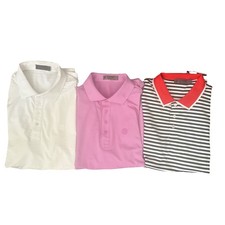 G/Fore Short Sleeve Polo Shirts Lot of 3 Men's Size Large Golf Performance