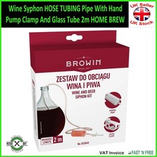 Wine Syphon HOSE TUBING Pipe With Hand Pump Clamp And Glass Tube 2m HOME BREW