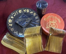 Isfangco 175 Pcs Fancy Halloween Party Dinnerware Set - Serves 25