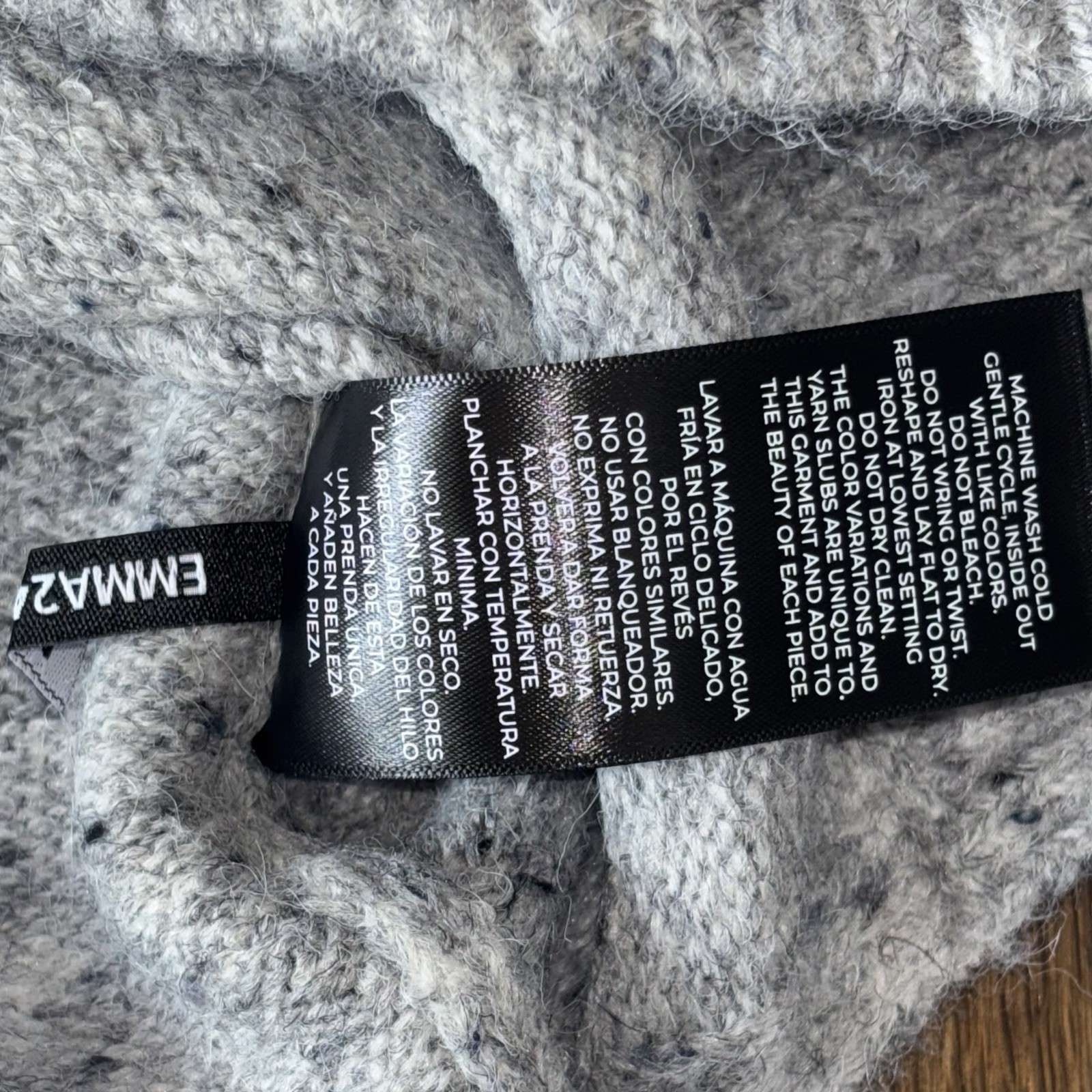 Well Worn Emma - Mock Neck Nep Sweater Size L