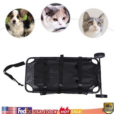 50" 26" Expandable Animal Stretcher Pet Dog Veterinary with 2 Wheels 110lbs Max