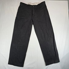 Chaps True American Chino Mens 34x30 Black 100% Cotton Straight Leg Pants A0286