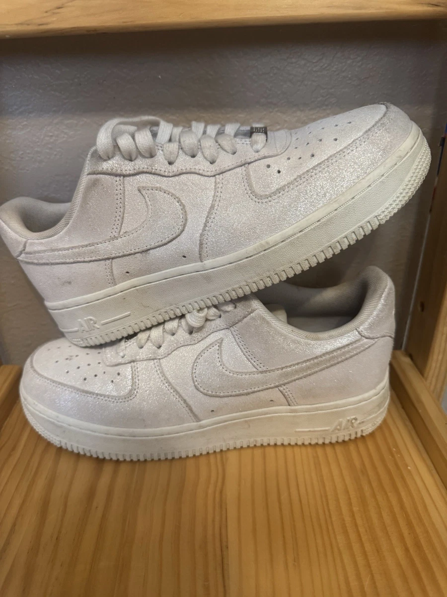 Nike Air Force 1 '07 SE Sail Glittery Suede W for sale | eBay