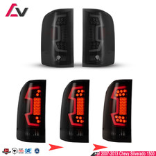 Pair Led Sequential Tail Lights For 2007-2013 Chevy Silverado 1500 Rear Lamps