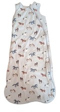 Kyte Baby Sleep sack Pale Blue Horses Side Zip TOG 1.0 Medium 18-30 lbs.
