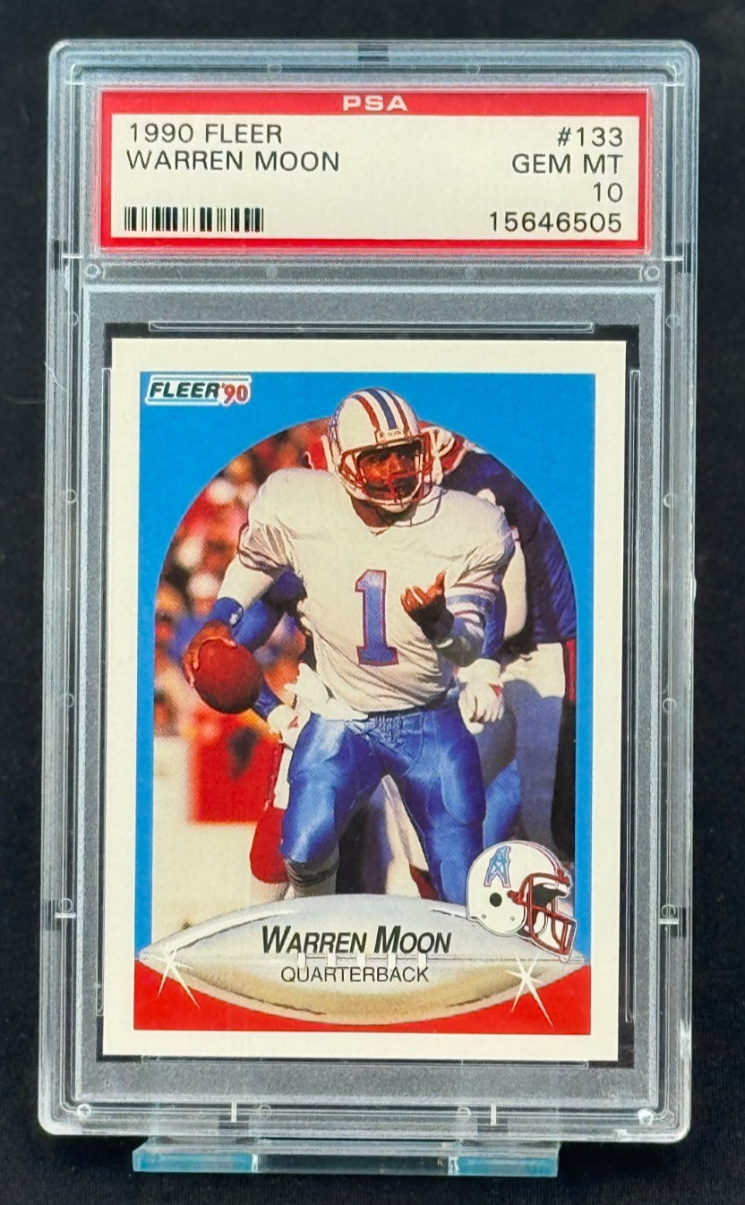 1990 Fleer Warren Moon #133 PSA 10 Gem Mint Low Pop of 12