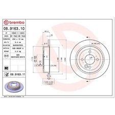 2x Bremsscheibe hinten für Mini R50 R56 R52 | 26241490