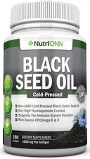 Black Seed Oil - 1000 Mg - 180 Softgels - Cold-Pressed Non-GMO Cumin... 