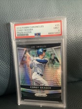 2019 Corey Seager #25 Prizm Hyper /299 Panini Chronicles PSA 9 Mint