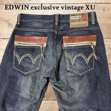 Edwin Vhtf Exclusive Vintage Xu Denim Embroidery Men Vintage Rare JPN Denim Mode
