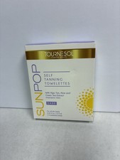 Sun Pop Tournesol Self Tanning Towelettes Dark 5 ct Aloe Green Tea Extract NEW