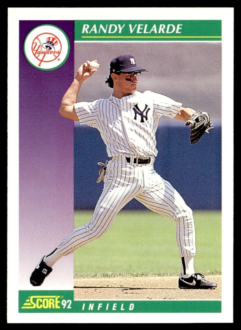 1992 Score Randy Velarde New York Yankees #337