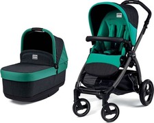 Peg Perego Pop Up Stroller W/ Detachable Bassinet Gruppo Navetta Clr Aquamarine