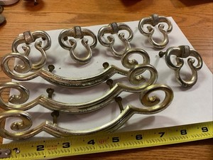 Vintage furniture Drawer Pulls Art Deco Hardware. Unique Style