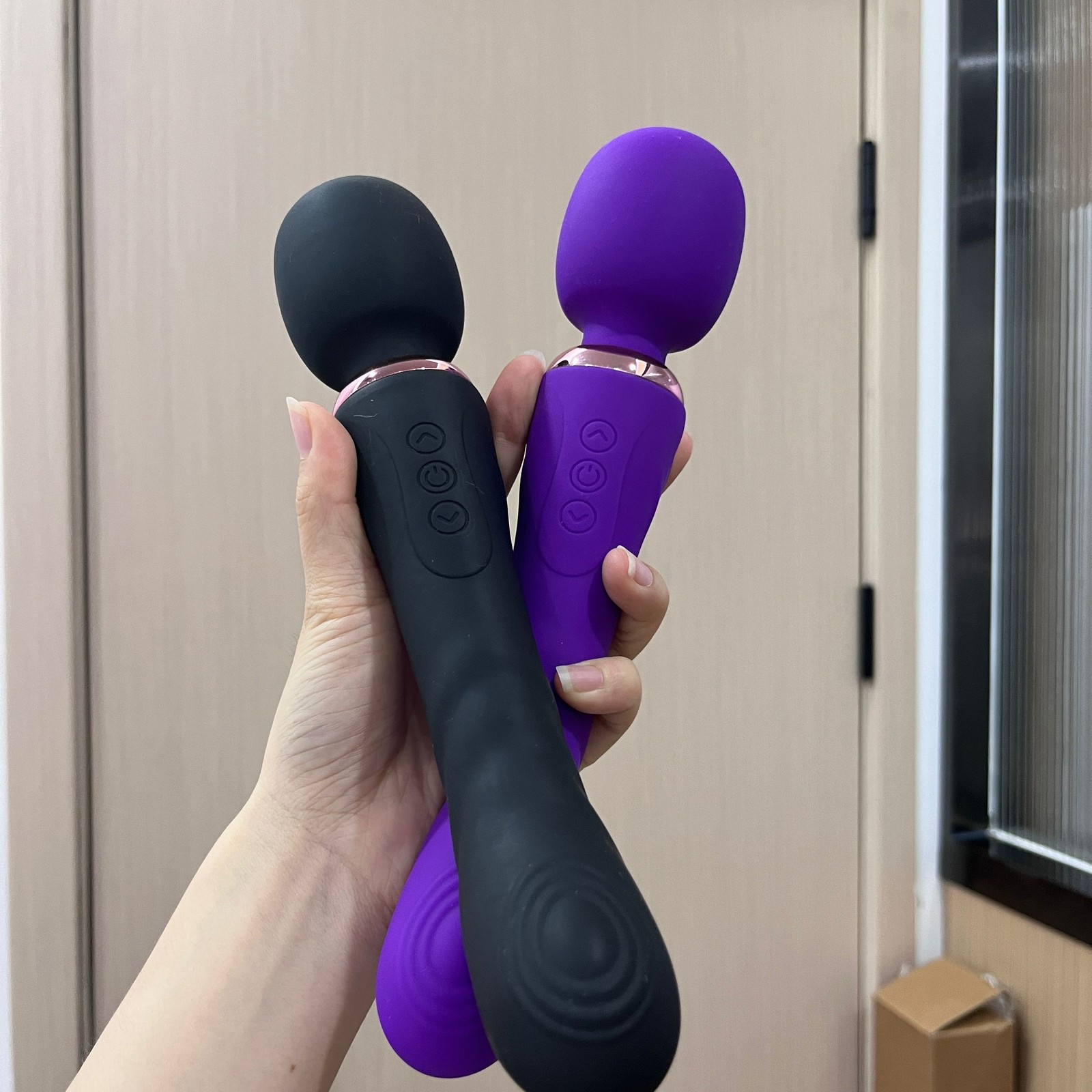 10 Frequenz Doppelkopf-Vibrationsstab Dildo Masturbator G-Punkt-Stimulation Anal