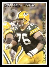 2004 Green Bay Packers Police Football Card #15 Chad Clifton