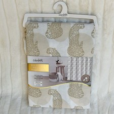 Colordrift Wild Spots Soft Cotton Shower Curtain 72x72 Leopard Beige Boho Modern