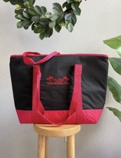 Trader Joe's Cooler Tote Bag Insulated Shopper Black Red Reusable NEW