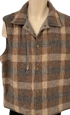 Vintage Woolrich Vest Men’s L Reversible USA Khaki Grey VGC *Best Fit 5’10”/Less