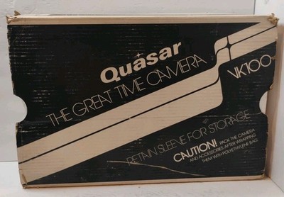 Vintage 1976 Quasar VK100 Video Camera W/ Microphone, Original Box, Power Supply