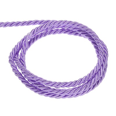Twisted Cord Trim, 22 Yard 3mm 3-Ply Twine Braided Rope Thread,Light Purple