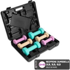 Yes4All Neoprene Coated Dumbbell Hand Weight Sets - Multiple 2,3,5 lbs 
