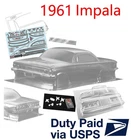 1/10 RC Drift Racing 1961  Impala Clear Transparent Body Shell 200mm