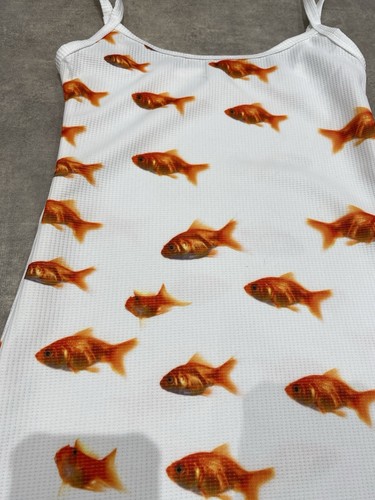 y2k punk fish dress size s harajuku avant-garde festival cybercore rave edgy 90s - Picture 4 of 11
