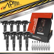 A-Premium 8x Ignition Coils & 8x Spark Plugs for Jaguar XK XF Range Rover Sport