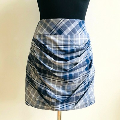 karen millen checked skirt skater dress