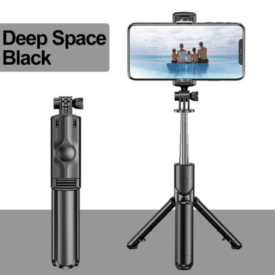 DE Selfie Stick Bluetooth mit Licht 4 in 1 für Smartphone Stativ Teleskop Stange