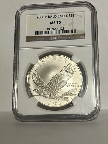 2008 P $1 BALD EAGLE COMMEMORATIVE NGC MS70