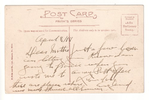 Hindhead - road, bank, Post Office, soldiers - Surrey postcard from 1918 - Picture 2 of 2