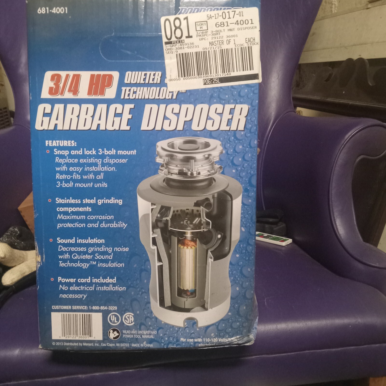 Mainline GrindSmart MLGS34 3/4HP 2700RPM Garbage Disposal Less Power