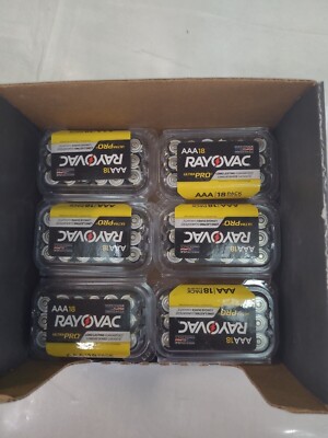 Rayovac Ultra Pro Alkaline Cell Batteries AAA-18 Pack EXP 02/2028-LOT OF 6