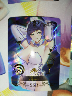 Karte Goddess Story SSR Yelan Genshin Impact Card Foil Waifu Girl Rare