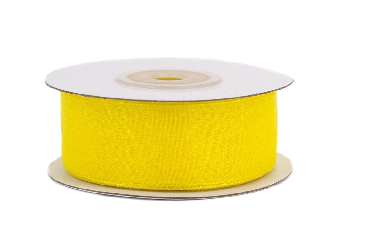 Ruban Organza Uni 25 Mm X 25 M - Couleur Transparente - Pour Déco Mariage, Scrapbooking