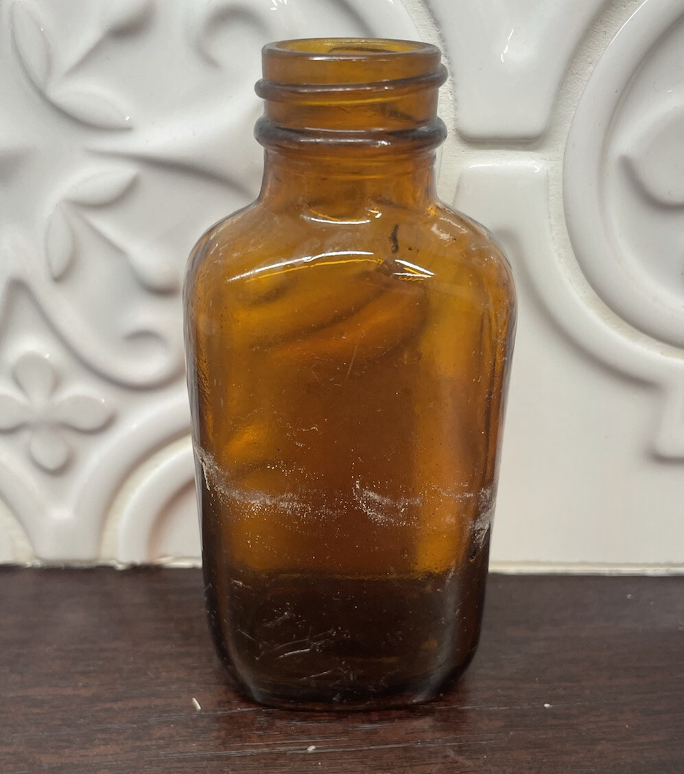 Vintage Anchor Hocking Brown Glass Medicine Bottle eBay