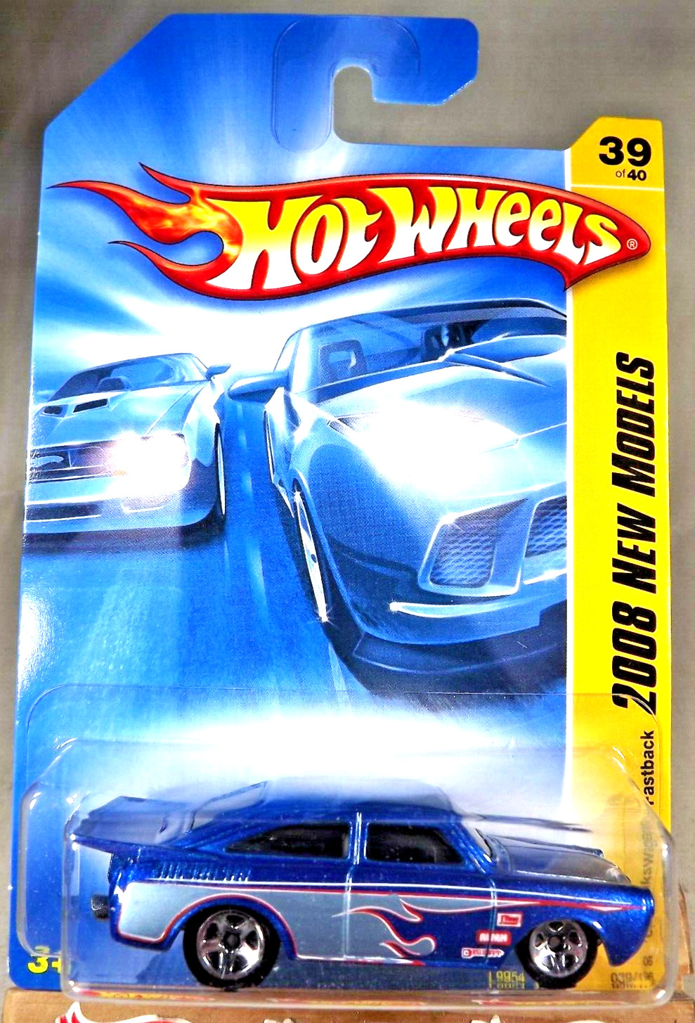 2008 Hot Wheels #39 New Models 39/40 '65 VOLKSWAGEN FASTBACK Blue w/Chrome5Spoke