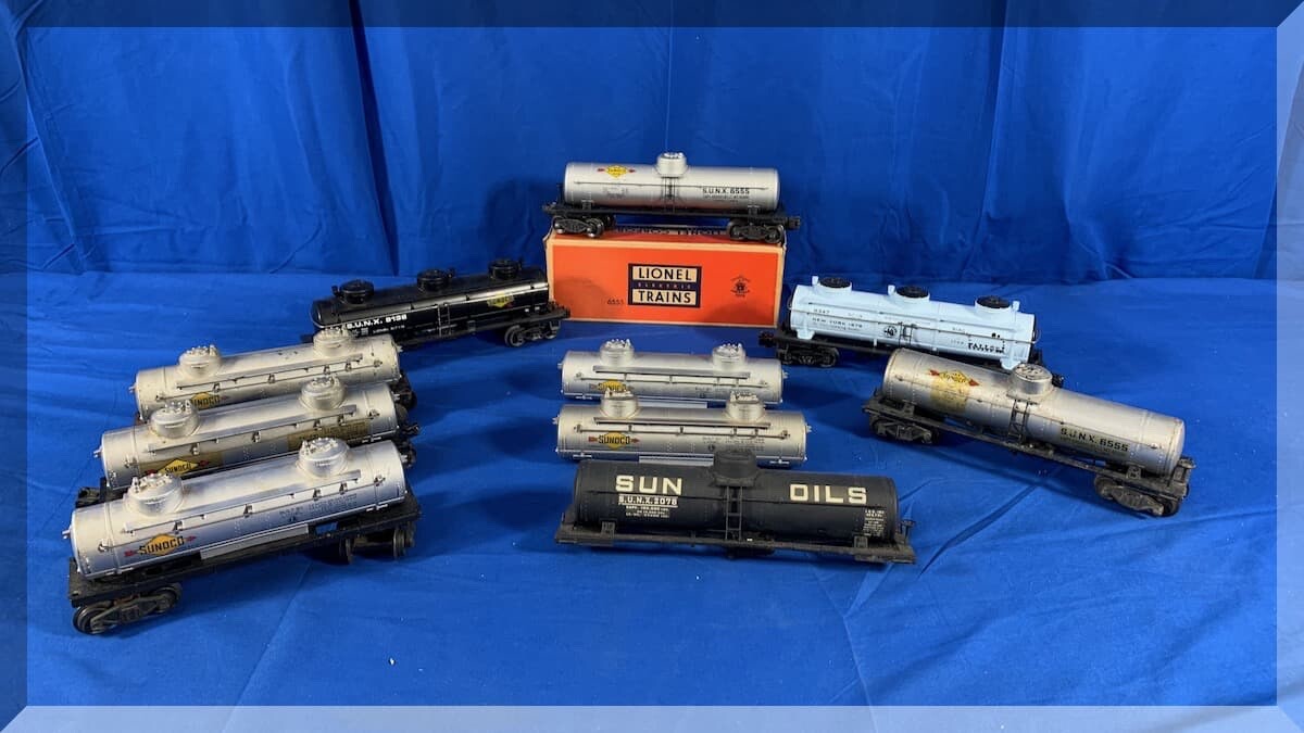 LIONEL O-27 SCALE O-GAUGE TRAIN PRE WAR & POST WAR TANK CAR LOT - FREE SHIPPING