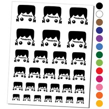 Peeking Frankenstein Halloween Temporary Tattoo Water Resistant Set